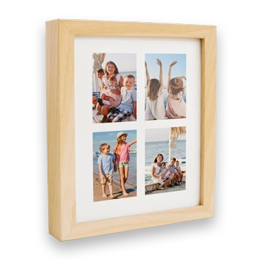 Multi photo frame with four photo mount